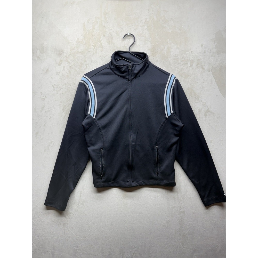 VTG Y2K Nike Sportswear Cropped Jacket Women Small Navy Blue UNC Tarheel Stripe